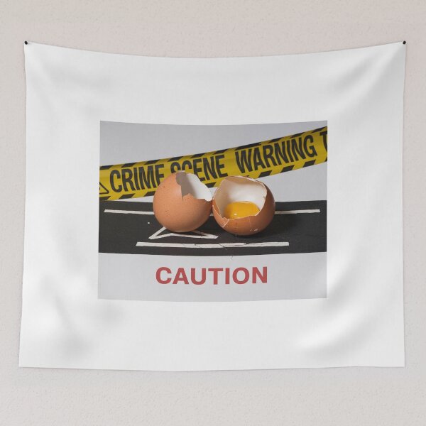 Item preview, Egg Collision: Crime Scene Caution designed and sold by Colorful-Garden.