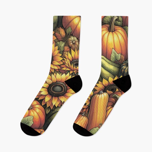 Item preview, Autumn pattern.Sunflowers and pumpkins. designed and sold by MagelliShop.