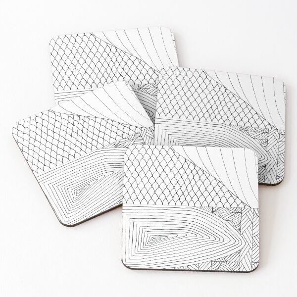 Item preview, Fine Liner Pattern Chaos Drawing IV designed and sold by lynnbowersart.