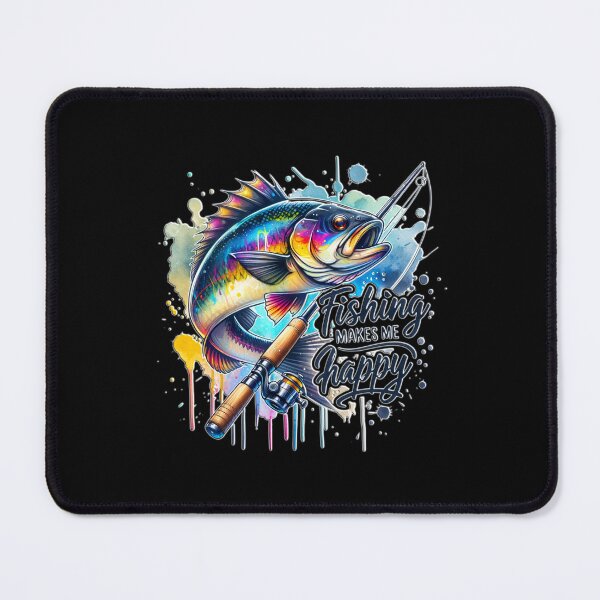 Item preview, Fishing makes me happy – Catchy Design for Outdoor Enthusiasts designed and sold by artedigital99.