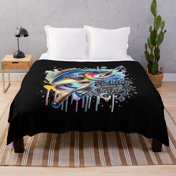 Item preview, Fishing makes me happy – Catchy Design for Outdoor Enthusiasts designed and sold by artedigital99.