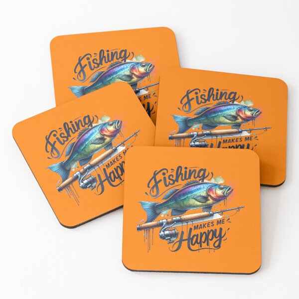 Item preview, Fishing makes me happy – Catchy Design for Outdoor Enthusiasts designed and sold by artedigital99.