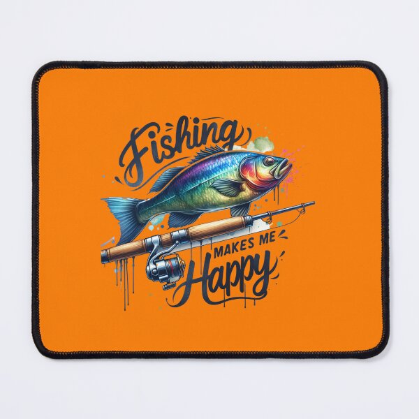 Item preview, Fishing makes me happy – Catchy Design for Outdoor Enthusiasts designed and sold by artedigital99.