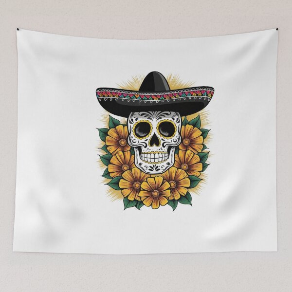Item preview, A skull in flowers designed and sold by Designfs.