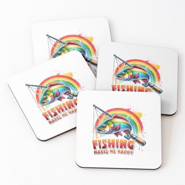Item preview, Fishing makes me happy – Catchy Design for Outdoor Enthusiasts designed and sold by artedigital99.