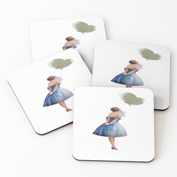 Item preview, Girl admiring a butterfly designed and sold by senavillrena.