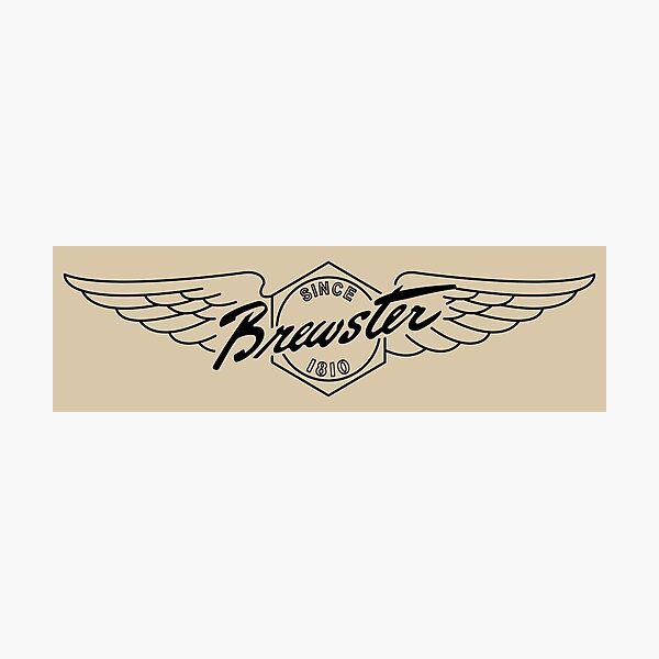 Item preview, Brewster Aeronautical Corporation WW2 Plane Company Logo designed and sold by MilitaryMart.