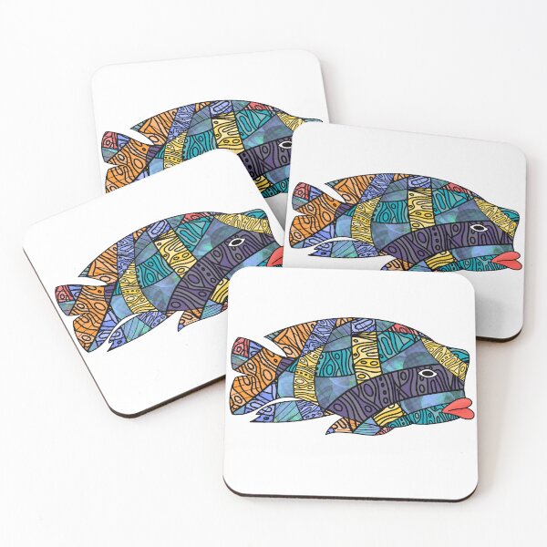 Item preview, Rainbow Zentangle Fish designed and sold by Leah Haas.