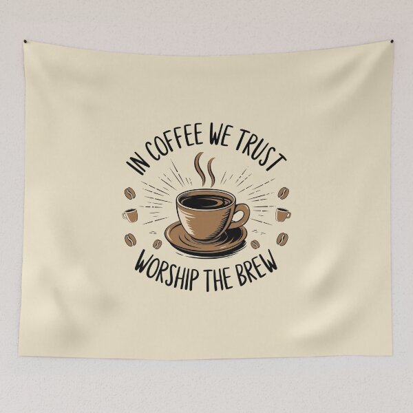 Item preview, In Coffee We Trust: Worship The Brew designed and sold by Situstshirts.