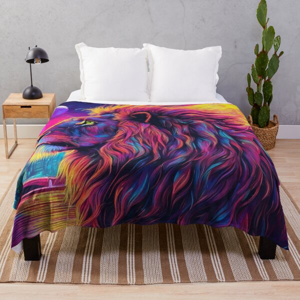Item preview, A muscular lion on the outskirts of the city, illuminated by the moonlight. designed and sold by domepicturez.