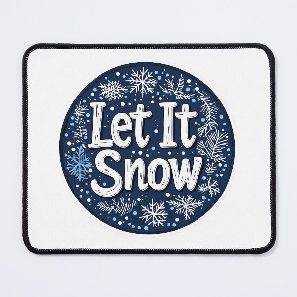 Item preview, Pegatina navideña con copos de nieve Let It Snow designed and sold by Liseri.