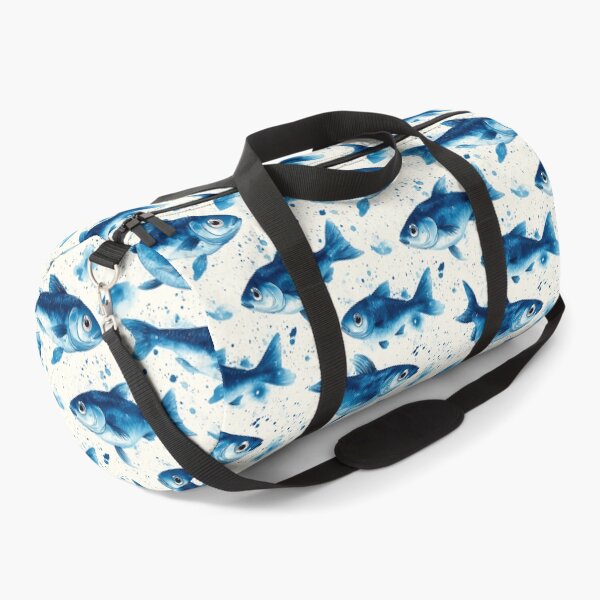 Item preview, Abstract illustration of a lot of small blue fish pattern designed and sold by DariyaDell.