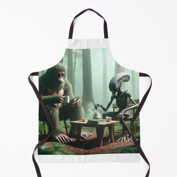 Item preview, Bigfoot and Alien Share Tea designed and sold by N. E. FRECHETTE.