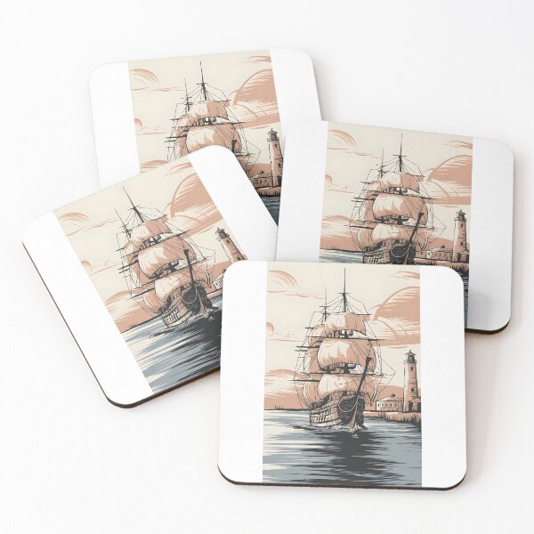 Item preview, Majestic Galleon Sailing into a Tranquil Harbor designed and sold by Zibis09.