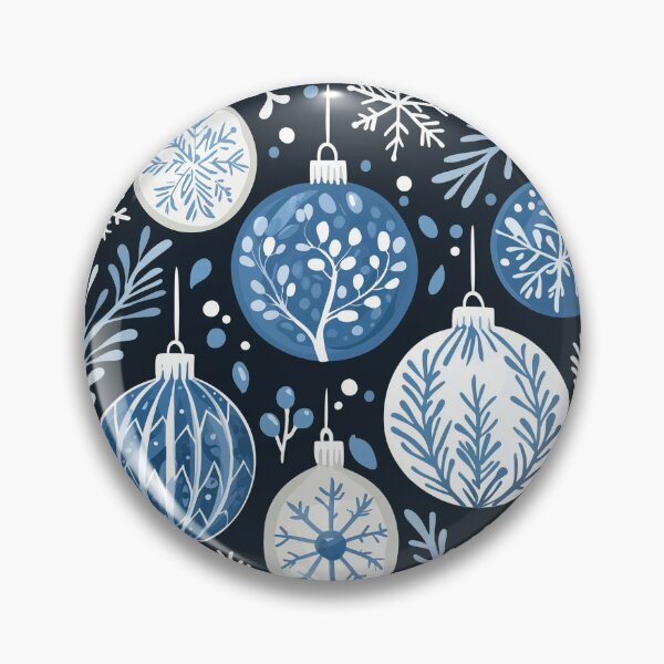Item preview, Pegatinas con adornos navideños y copos de nieve de color azul designed and sold by Liseri.