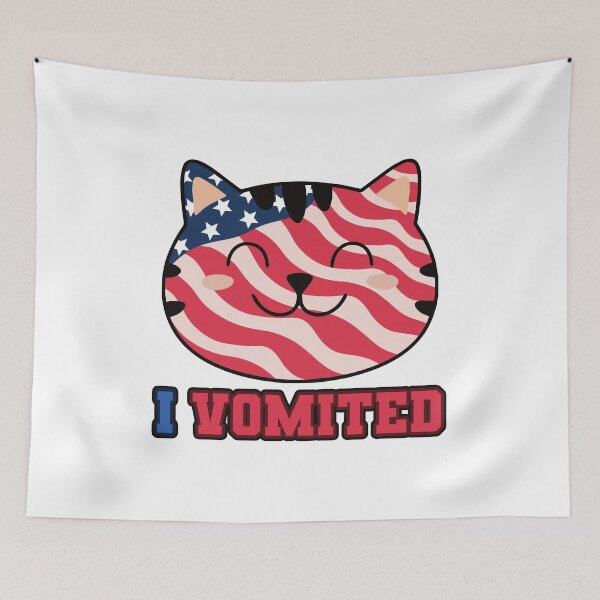 Item preview, I Vomited Funny cat | I voted parody designed and sold by SleekVisuals.
