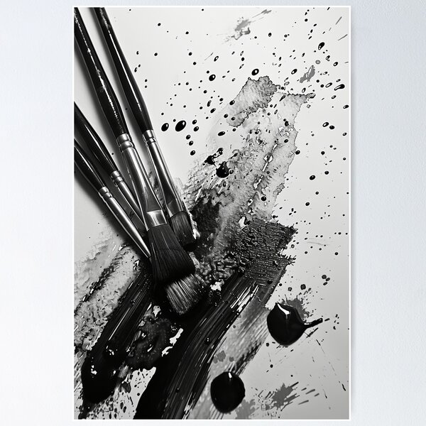 Item preview, Monochromatic Swirl: Brushstroke Expression designed and sold by Piotrek0001.