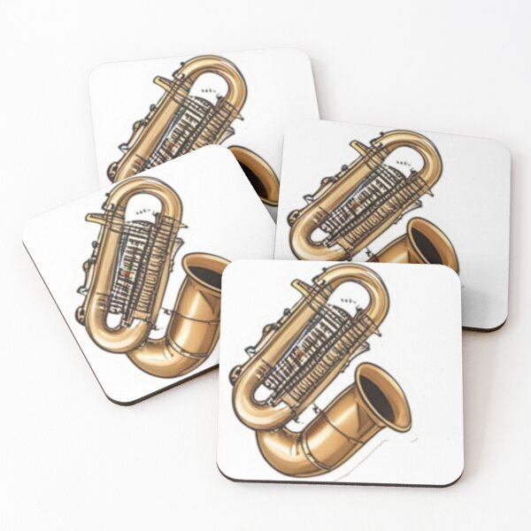 Item preview, Golden Brass Tuba Instrument Illustration designed and sold by Fly-with-my.