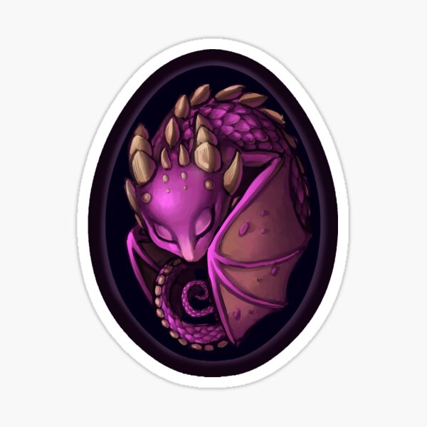 Purple Baby Dragon Sticker