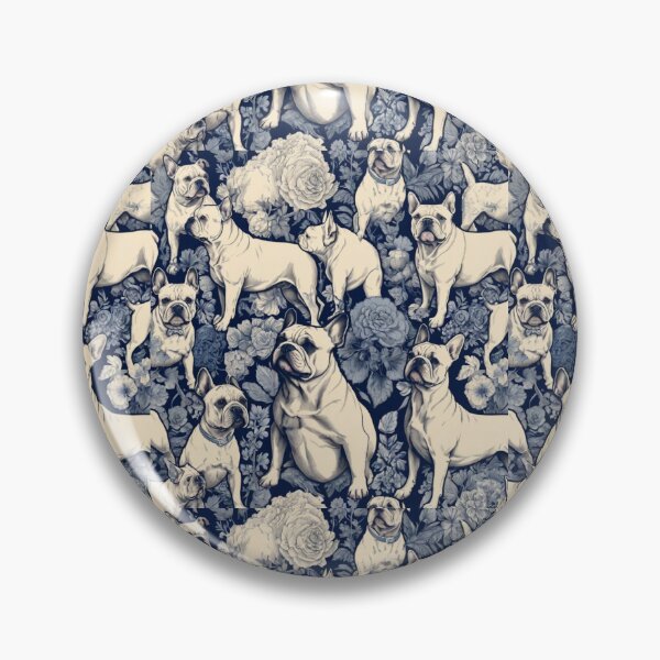 Item preview, French Bulldogs Dog Frenchies Bulldog Dogs Toile Pattern designed and sold by Draculaura2009.