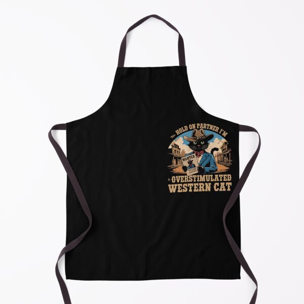 Item preview, Hold On Partner I'm Overstimulated Western Cat designed and sold by BayBoutique.