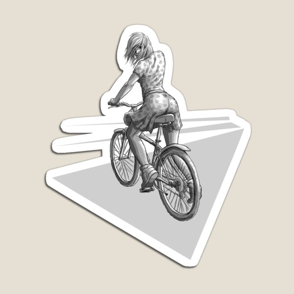 Cycling girl Magnet