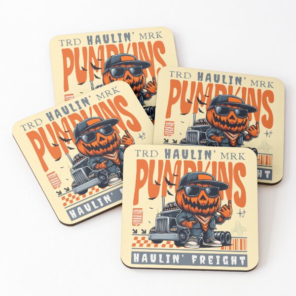 Item preview, Haunlin' pumpkins haulin' freight designed and sold by Peerless-Prime.