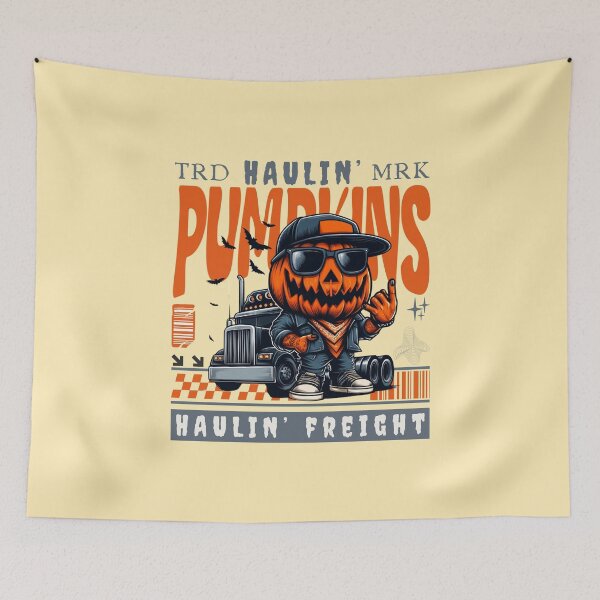 Item preview, Haunlin' pumpkins haulin' freight designed and sold by Peerless-Prime.