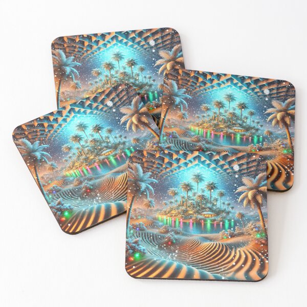 Item preview, "Snowstorm Mirage: A Christmas Oasis in the Distance" designed and sold by Meta2Physical.