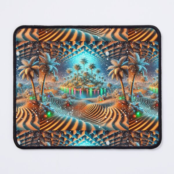 Item preview, "Snowstorm Mirage: A Christmas Oasis in the Distance" designed and sold by Meta2Physical.