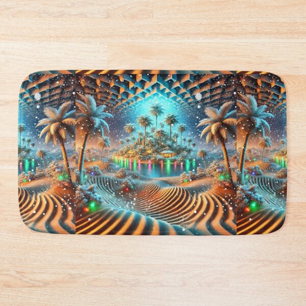 Item preview, "Snowstorm Mirage: A Christmas Oasis in the Distance" designed and sold by Meta2Physical.