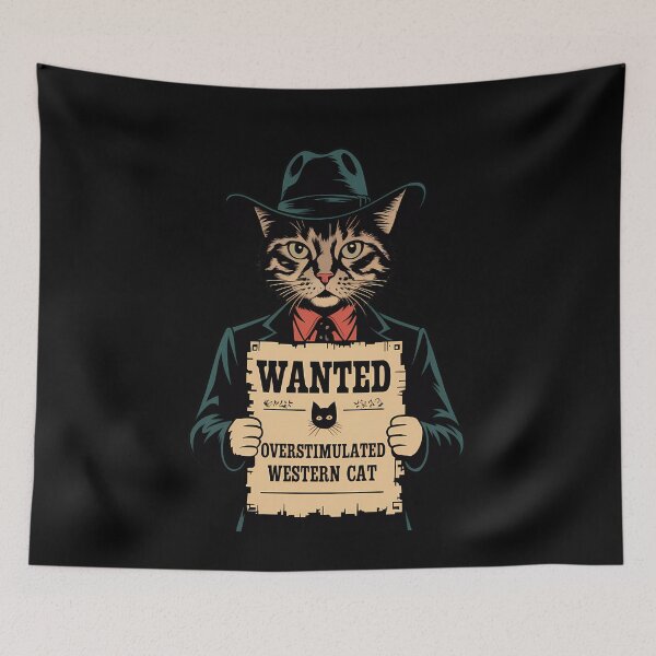 Item preview, Hold On Partner I'm Overstimulated Western Cat  designed and sold by BayBoutique.