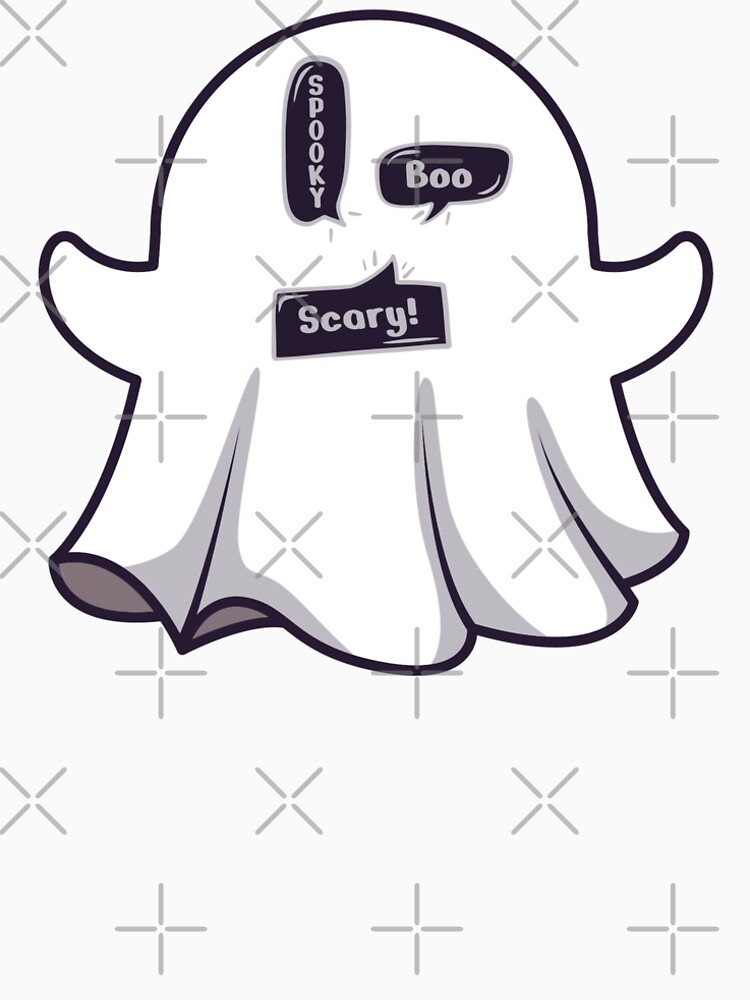 Thumbnail 4 of 4, Premium T-Shirt, Ghostly Speechbubbles designed and sold by TrueNovaDesigns.