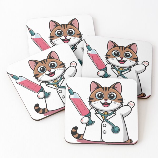 Item preview, Dr. Meow – Happy Healing Cat Sticker designed and sold by StyleSwitch.