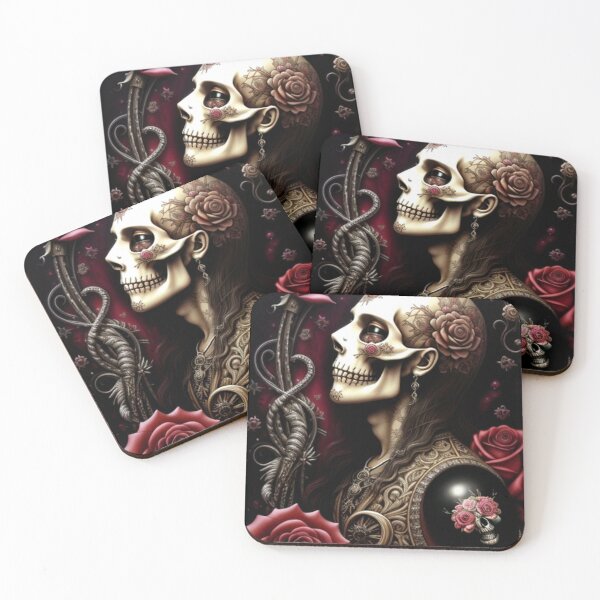 Item preview, Gothic Skull Roses designed and sold by TheDarkWardrobe.