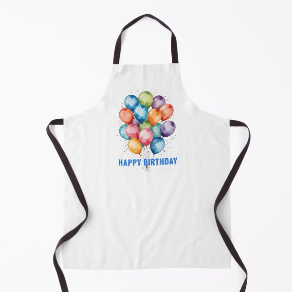 Item preview, Happy Birthday balloon card rainbow watercolor with blue text designed and sold by cheekylorns.