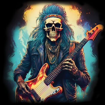 Artwork thumbnail, Rock 'n' Roll Skeleton – The Eternal Bassist by TrueNovaDesigns
