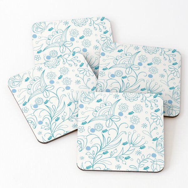 Item preview, Blue Desi Floral Theme designed and sold by Digiartzone.