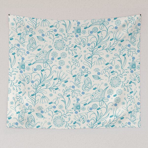Item preview, Blue Desi Floral Theme designed and sold by Digiartzone.