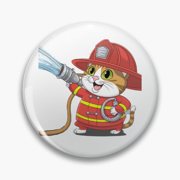 Item preview, Firefighter Feline – Brave Cat Rescuer designed and sold by StyleSwitch.