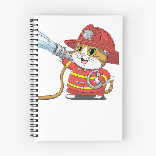 Item preview, Firefighter Feline – Brave Cat Rescuer designed and sold by StyleSwitch.