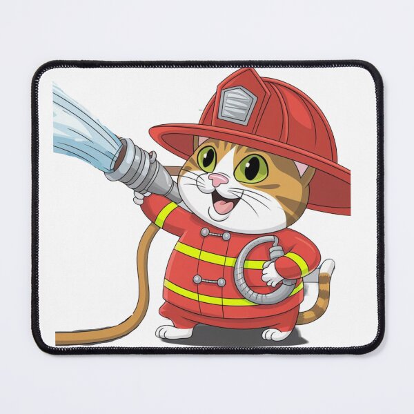 Item preview, Firefighter Feline – Brave Cat Rescuer designed and sold by StyleSwitch.