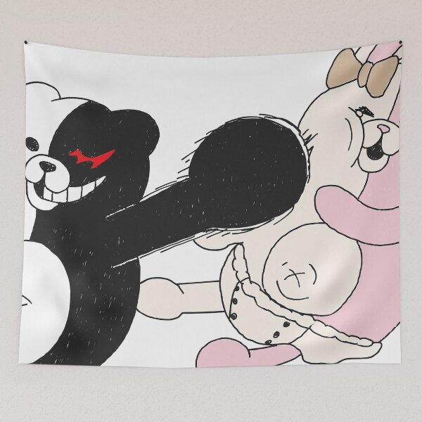 Item preview, Monokuma Punching Monomi Custom Illustration Design designed and sold by cemetry-gates.