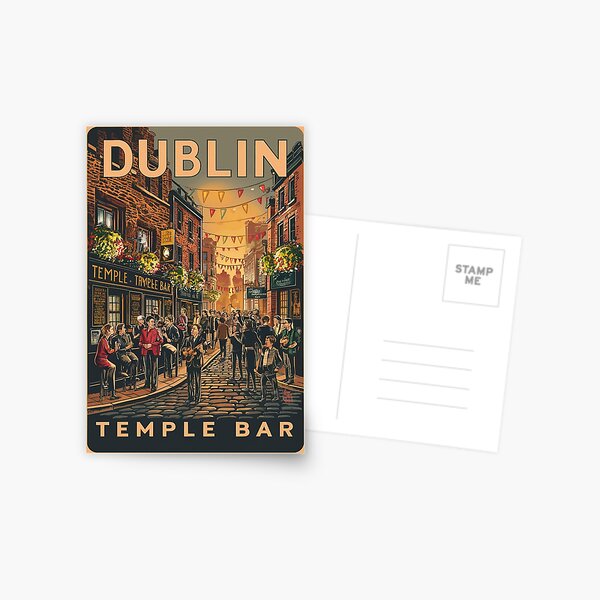 Item preview, Dublin Vintage Travel Poster designed and sold by TravelerRat.