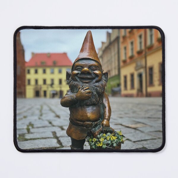 Item preview, Thinking of Wroclaw - Gnome With Basket of Flowers designed and sold by Purrfecta.