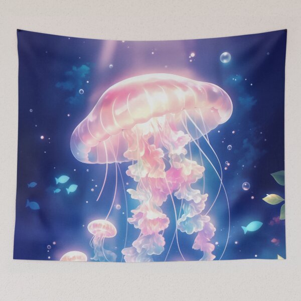 Item preview, Jellyfish Glowing Ghost of the Ocean designed and sold by AshiraCreations.