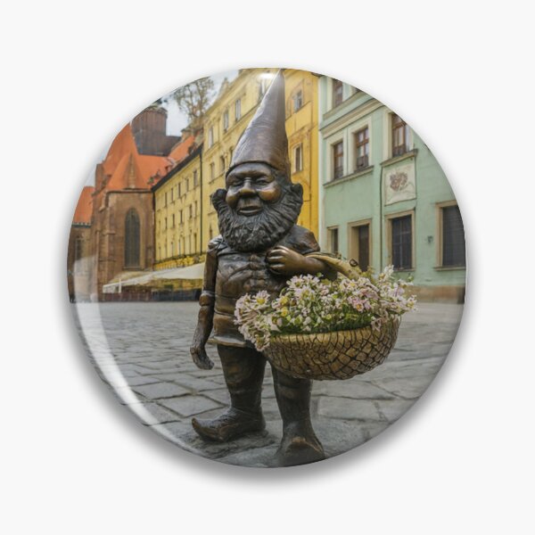 Item preview, Thinking of Wroclaw - Gnome With Basket of Flowers II designed and sold by Purrfecta.
