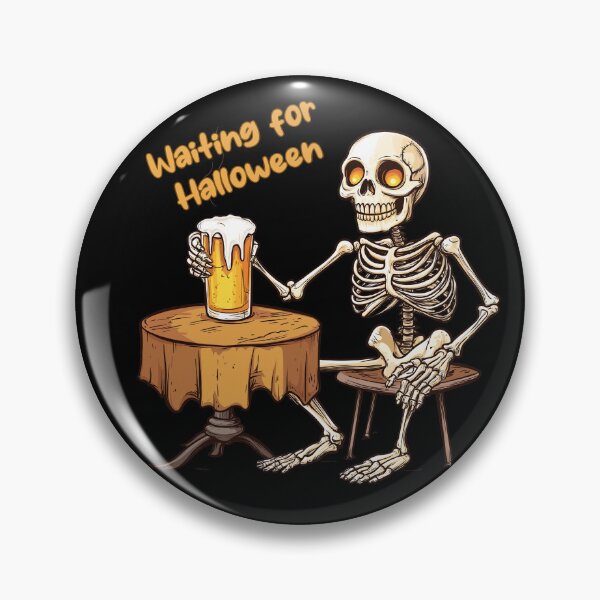 Item preview, Skeleton Waiting For Halloween designed and sold by TeeTemptation.