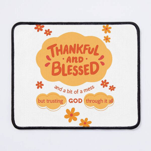 Item preview, Thankful and Blessed and a bit of a mess yellow orange GOD designed and sold by Ideas-BYDESiGN.