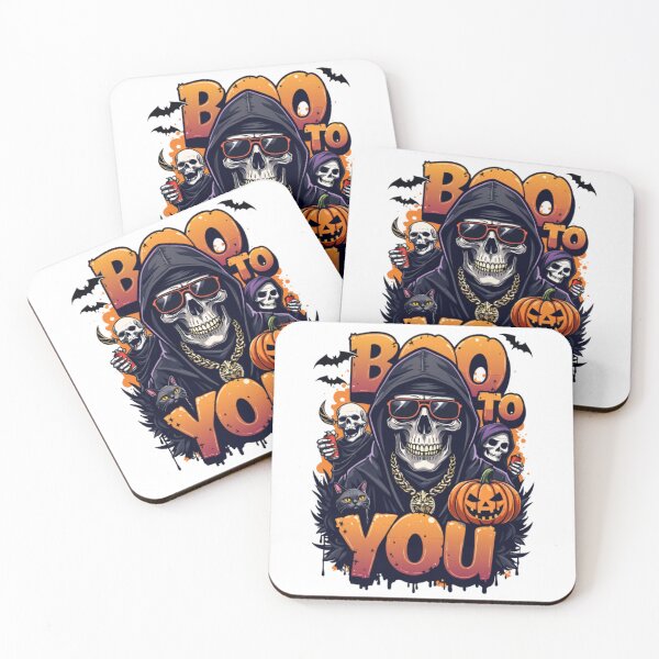 Item preview, Boo to You: Gangster Skull with Attitude - Halloween Street Style Design designed and sold by MimsTees.